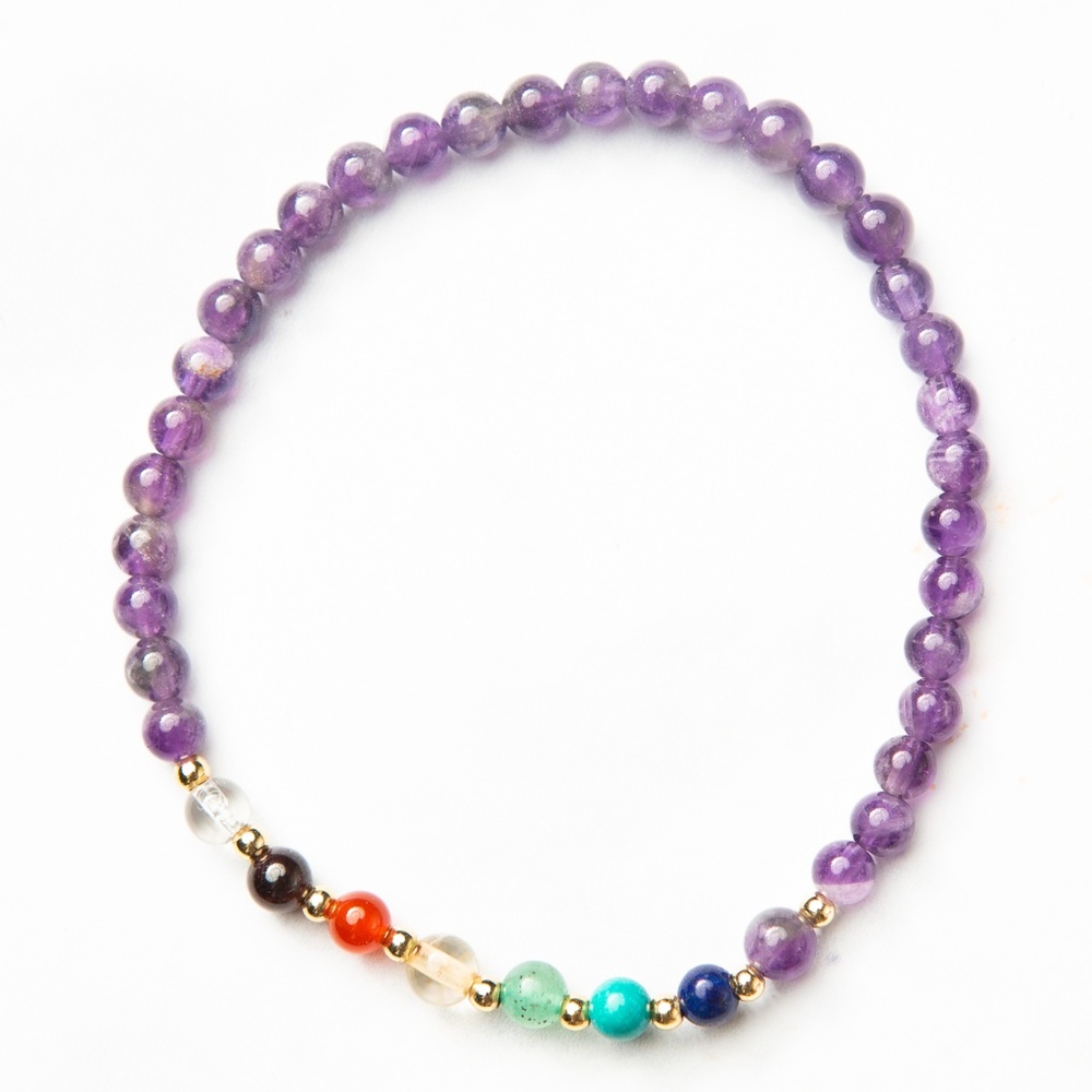 Chakra Amethyst Mala Bracelet - Yogi Surprise